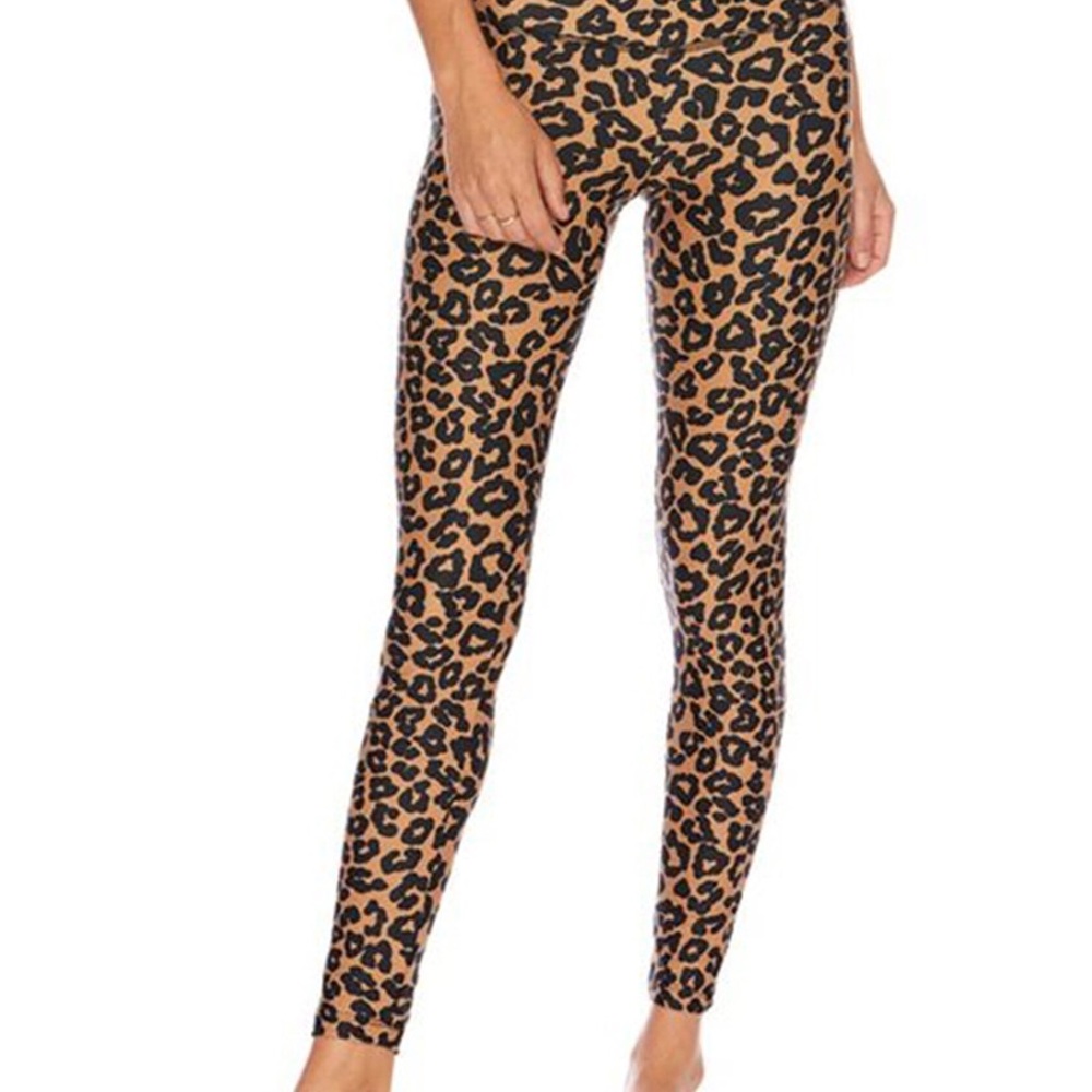 Beach Riot Animal Print Leggings - Black and Tan